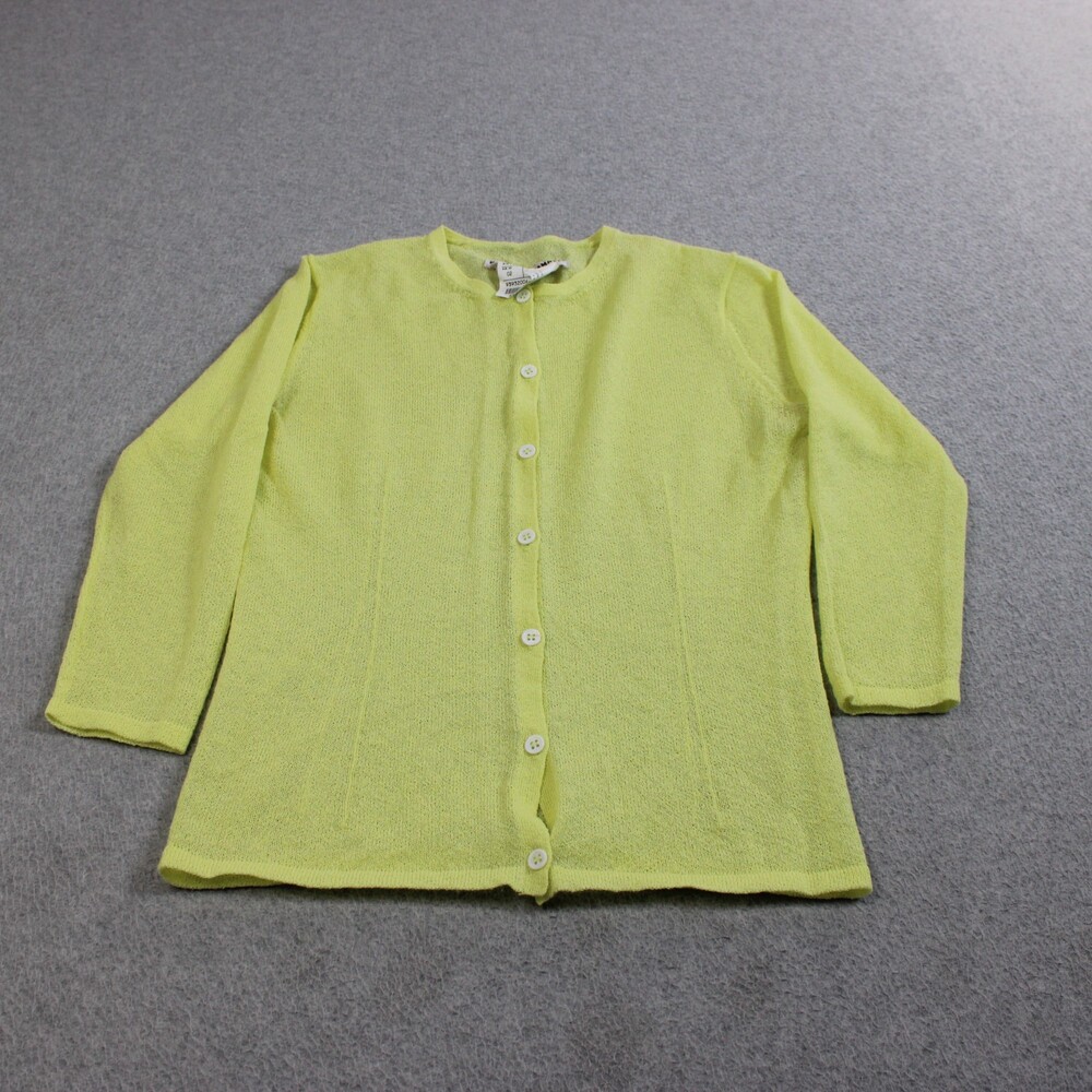Katharine Hamnett Sweater Women Medium Cardigan Colorful Coastal Boho Sheer Y2K